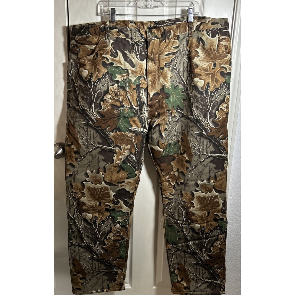 Wrangler Rugged Wear 46x32 Fleece Lined Camouflage Mens Jeans‎